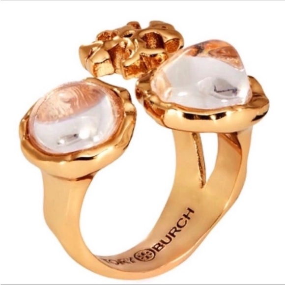 Sold out Tory Burch Roxanne clear stones Ring - Picture 2 of 5